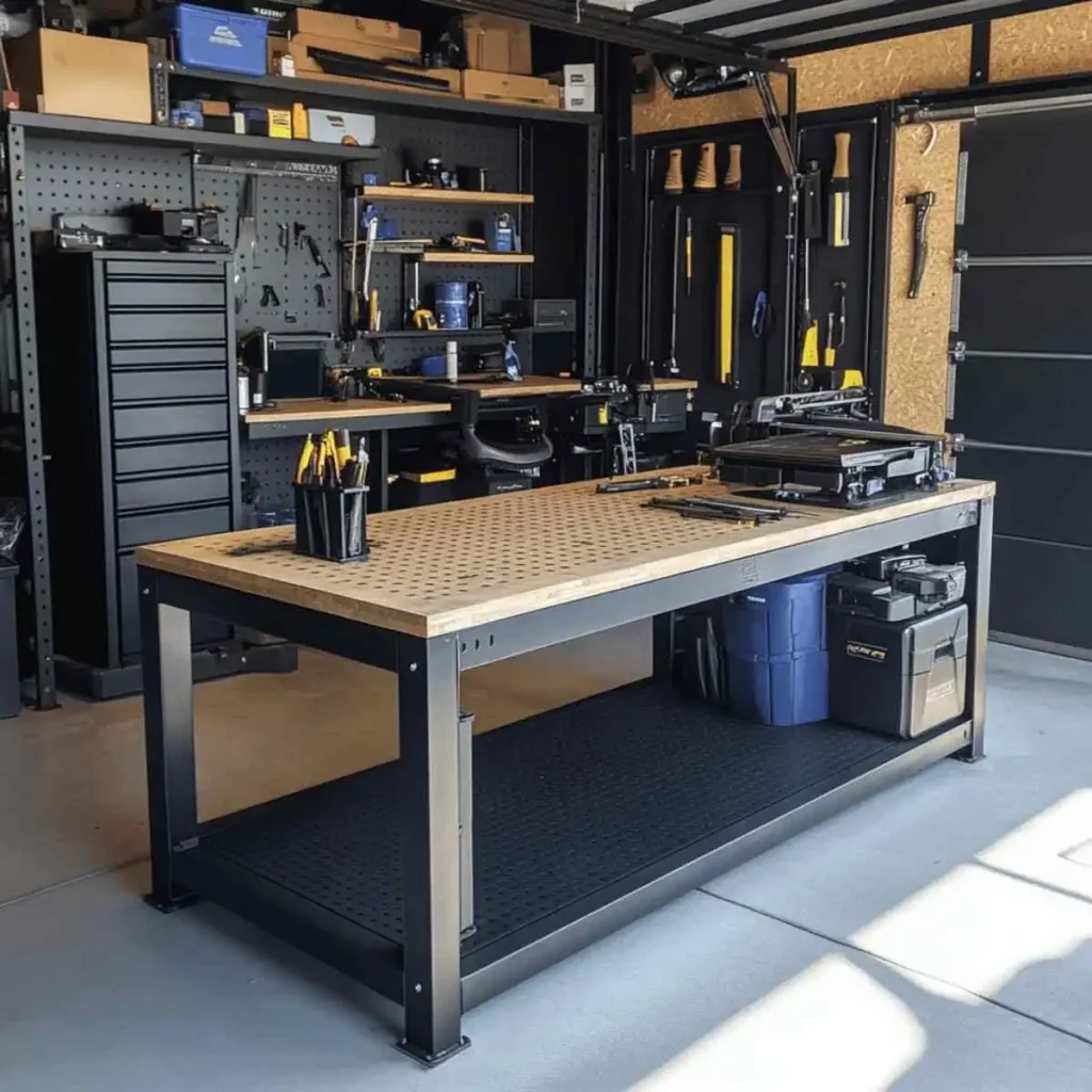 workbench with tools