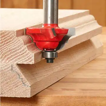 router tool working on wood piece